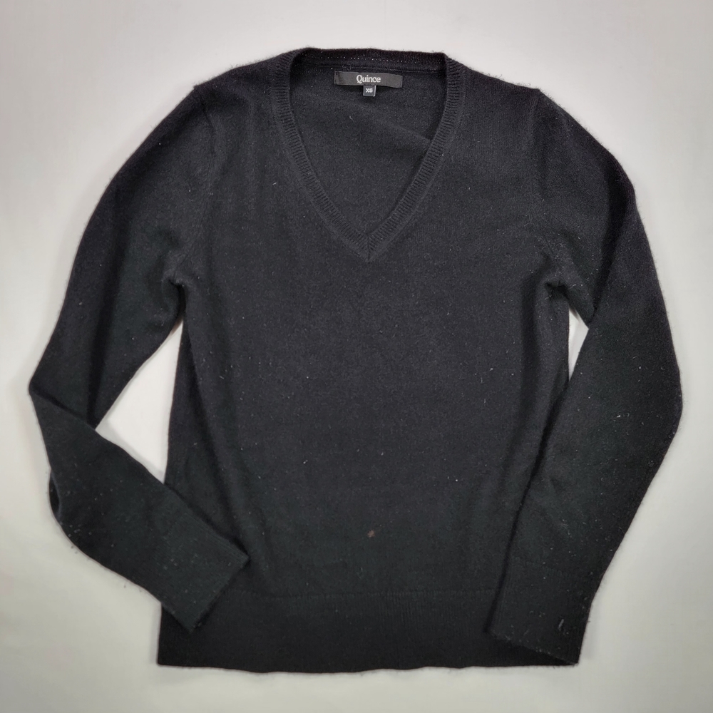 Quince Classic Black Knit Sweater